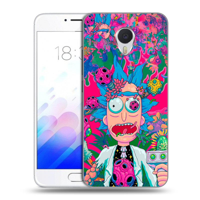 Пластиковый чехол на Meizu M3E с принтом Рик и Морти Rick Morty Пластиковый чехол на Meizu M3E с принтом Рик и Морти Rick Morty