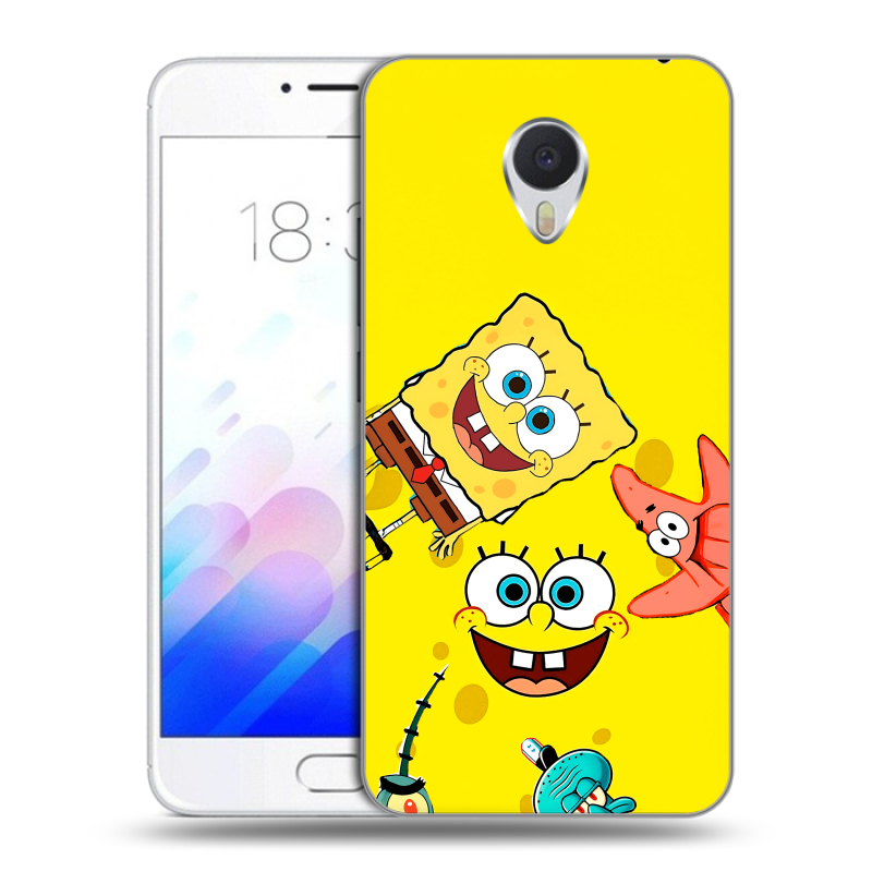 Пластиковый чехол на Meizu M3E с принтом Спанч боб Спанчбоб Пластиковый чехол на Meizu M3E с принтом Спанч боб Спанчбоб