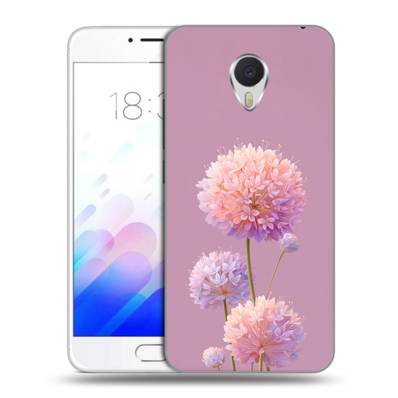 Пластиковый чехол на Meizu M3E с принтом Цветы Пластиковый чехол на Meizu M3E с принтом Цветы