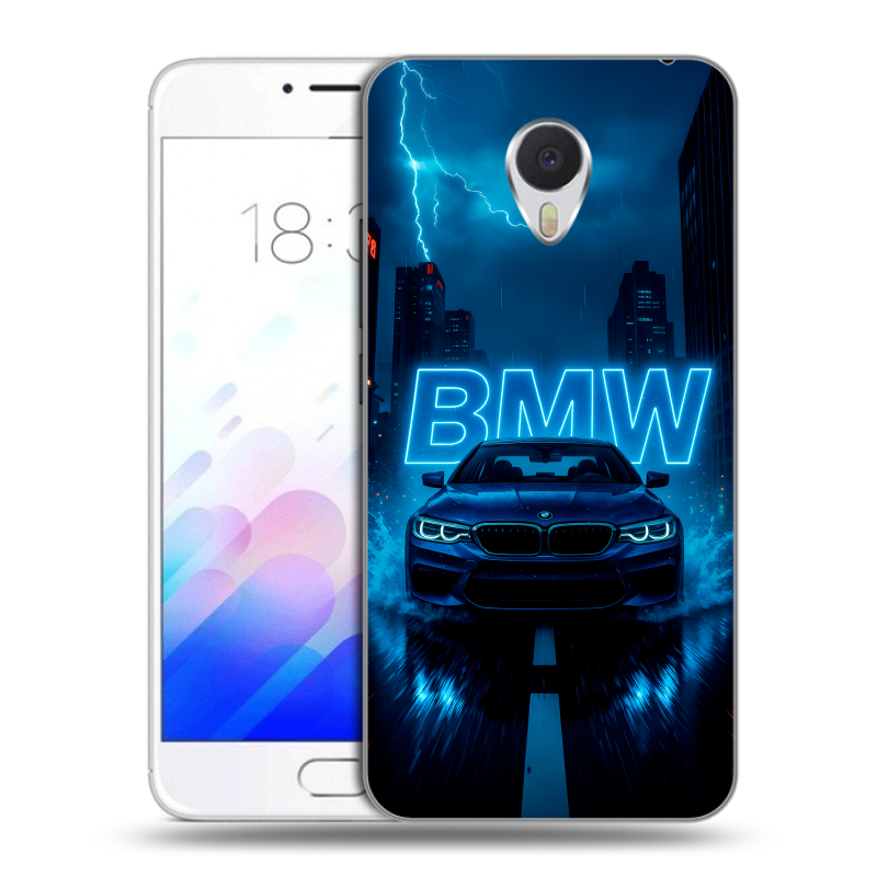 Пластиковый чехол на Meizu M3E с принтом BMW БМВ Пластиковый чехол на Meizu M3E с принтом BMW БМВ