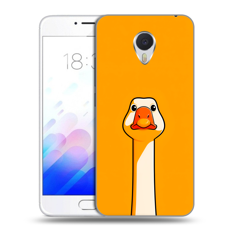 Пластиковый чехол на Meizu M3E с принтом Смешная утка Пластиковый чехол на Meizu M3E с принтом Смешная утка