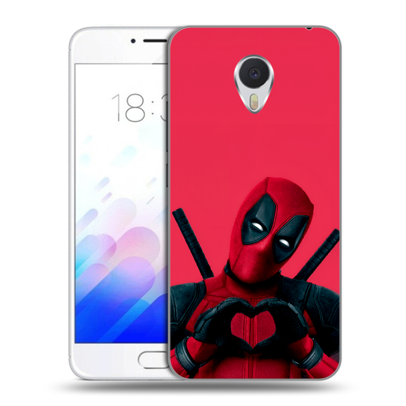 Пластиковый чехол на Meizu M3E с принтом Дедпул Deadpool Пластиковый чехол на Meizu M3E с принтом Дедпул Deadpool
