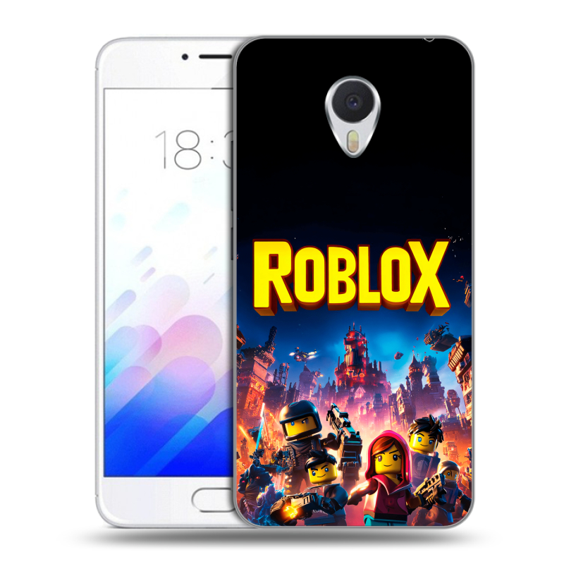 Пластиковый чехол на Meizu M3E с принтом Roblox Роблокс Пластиковый чехол на Meizu M3E с принтом Roblox Роблокс