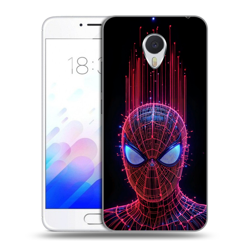 Пластиковый чехол на Meizu M3E с принтом Spiderman Человек паук Пластиковый чехол на Meizu M3E с принтом Spiderman Человек паук