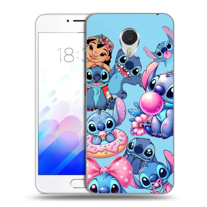 Пластиковый чехол на Meizu M3E с принтом Лило и Стич Пластиковый чехол на Meizu M3E с принтом Лило и Стич