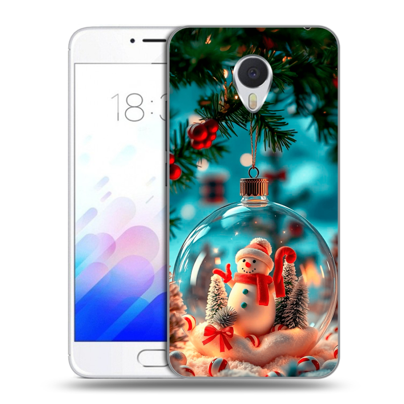Пластиковый чехол на Meizu M3E с принтом Новый год Пластиковый чехол на Meizu M3E с принтом Новый год