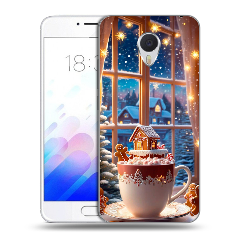 Пластиковый чехол на Meizu M3E с принтом Новый год Пластиковый чехол на Meizu M3E с принтом Новый год