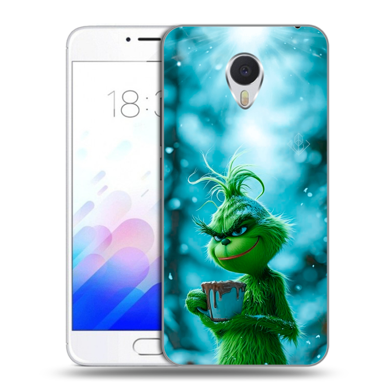 Пластиковый чехол на Meizu M3E с принтом Новый год гринч Пластиковый чехол на Meizu M3E с принтом Новый год гринч