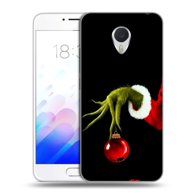 Пластиковый чехол на Meizu M3E с принтом Новый год Гринч Пластиковый чехол на Meizu M3E с принтом Новый год Гринч