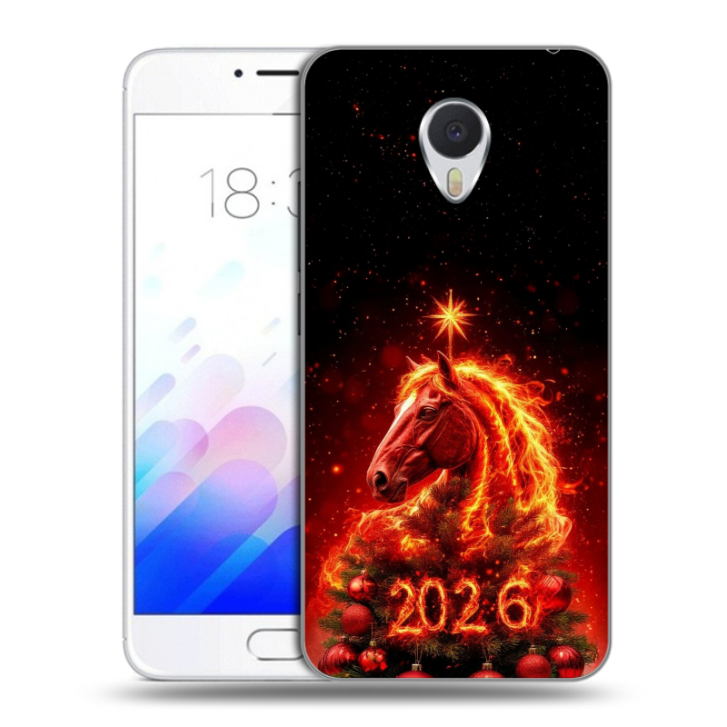 Пластиковый чехол на Meizu M3E с принтом Новый год Пластиковый чехол на Meizu M3E с принтом Новый год