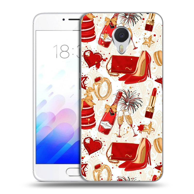 Пластиковый чехол на Meizu M3E с принтом Новый год Пластиковый чехол на Meizu M3E с принтом Новый год