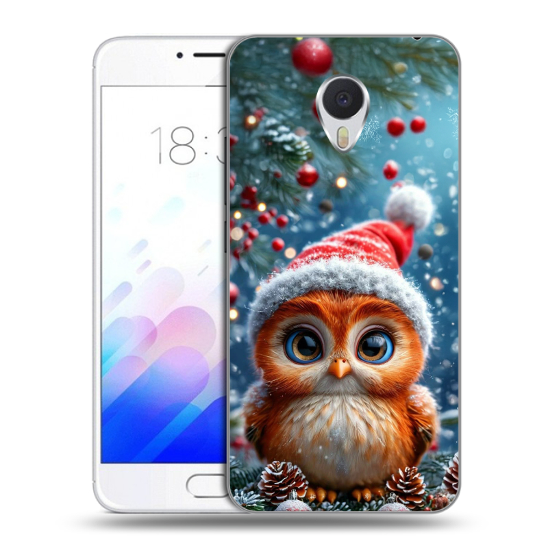 Пластиковый чехол на Meizu M3E с принтом Новый год Пластиковый чехол на Meizu M3E с принтом Новый год