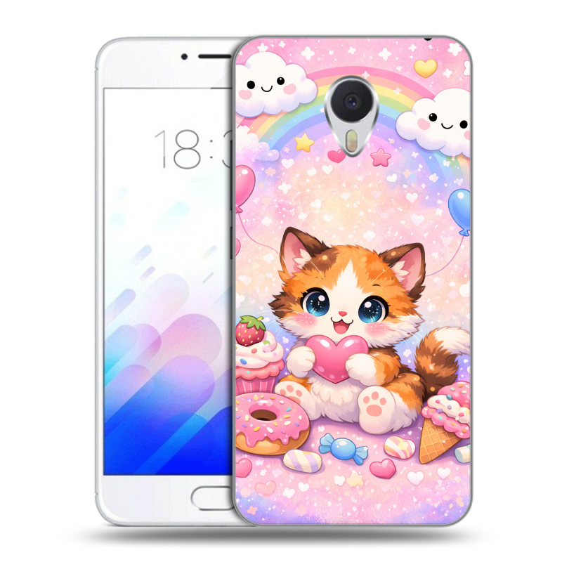 Пластиковый чехол на Meizu M3E с принтом для девочек Пластиковый чехол на Meizu M3E с принтом для девочек