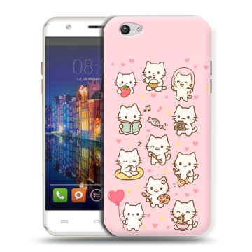 Силиконовый чехол на BQ Amsterdam с принтом Hello Kitty Хелоу Кити