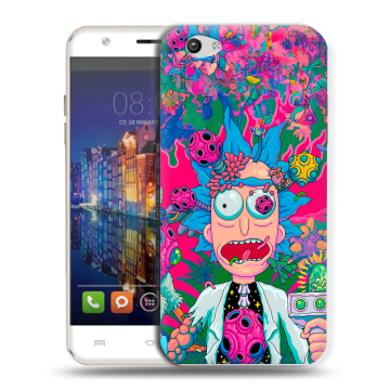 Силиконовый чехол на BQ Amsterdam с принтом Рик и Морти Rick Morty