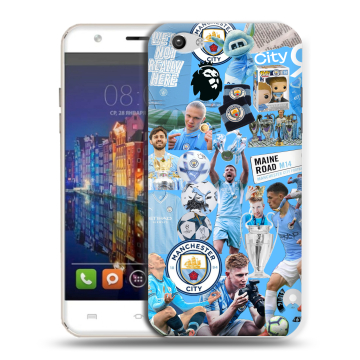 Силиконовый чехол на BQ Amsterdam с принтом Man City Манчестер Сити