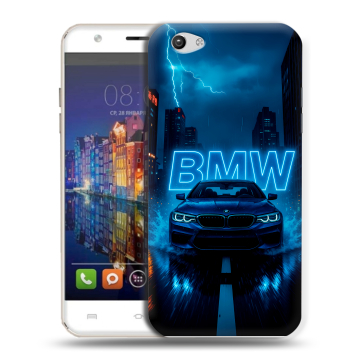 Силиконовый чехол на BQ Amsterdam с принтом BMW БМВ