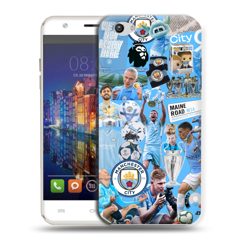 Силиконовый чехол на BQ Amsterdam с принтом Man City Манчестер Сити Силиконовый чехол на BQ Amsterdam с принтом Man City Манчестер Сити