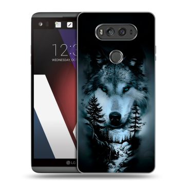 Пластиковый чехол на LG V20 с принтом Лесной волк Пластиковый чехол на LG V20 с принтом Лесной волк