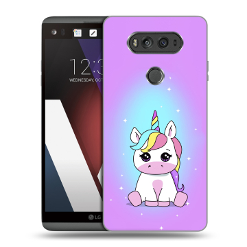 Пластиковый чехол на LG V20 с принтом Единорог Пластиковый чехол на LG V20 с принтом Единорог