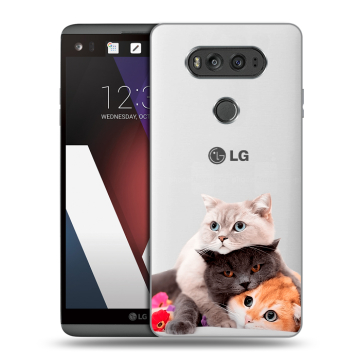Пластиковый чехол на LG V20 с принтом Кошки Пластиковый чехол на LG V20 с принтом Кошки