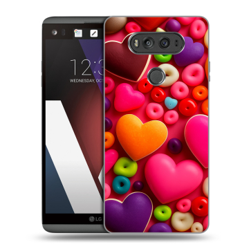 Пластиковый чехол на LG V20 с принтом Сердечки Пластиковый чехол на LG V20 с принтом Сердечки
