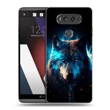 Пластиковый чехол на LG V20 с принтом Волк ночной Пластиковый чехол на LG V20 с принтом Волк ночной