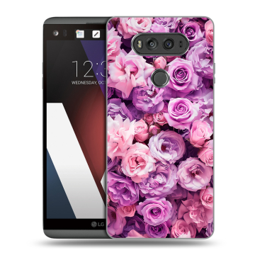Пластиковый чехол на LG V20 с принтом лавандовые розы Пластиковый чехол на LG V20 с принтом лавандовые розы