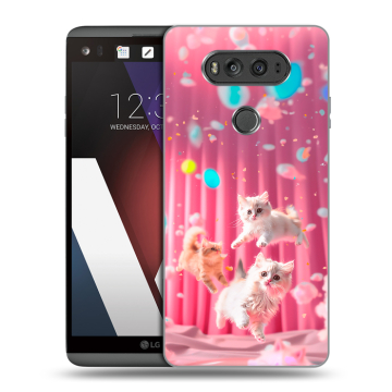 Пластиковый чехол на LG V20 с принтом милые котики Пластиковый чехол на LG V20 с принтом милые котики