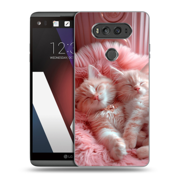 Пластиковый чехол на LG V20 с принтом котята котики Пластиковый чехол на LG V20 с принтом котята котики