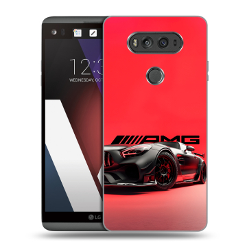 Пластиковый чехол на LG V20 с принтом Мерседес Mercedes AMG Пластиковый чехол на LG V20 с принтом Мерседес Mercedes AMG