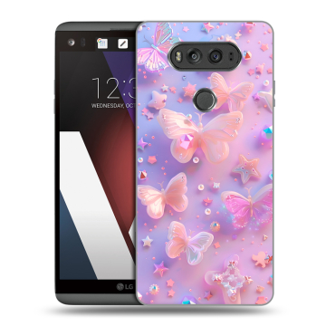 Пластиковый чехол на LG V20 с принтом Бабочки Пластиковый чехол на LG V20 с принтом Бабочки