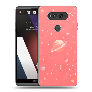 Пластиковый чехол на LG V20 с принтом Розовый космос Пластиковый чехол на LG V20 с принтом Розовый космос