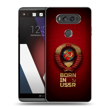 Пластиковый чехол на LG V20 с принтом Флаг Герб СССР Пластиковый чехол на LG V20 с принтом Флаг Герб СССР
