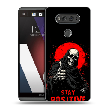 Пластиковый чехол на LG V20 с принтом смешной скелет Пластиковый чехол на LG V20 с принтом смешной скелет