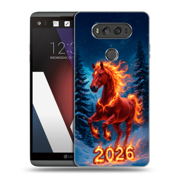Пластиковый чехол на LG V20 с принтом Новый год коня Пластиковый чехол на LG V20 с принтом Новый год коня