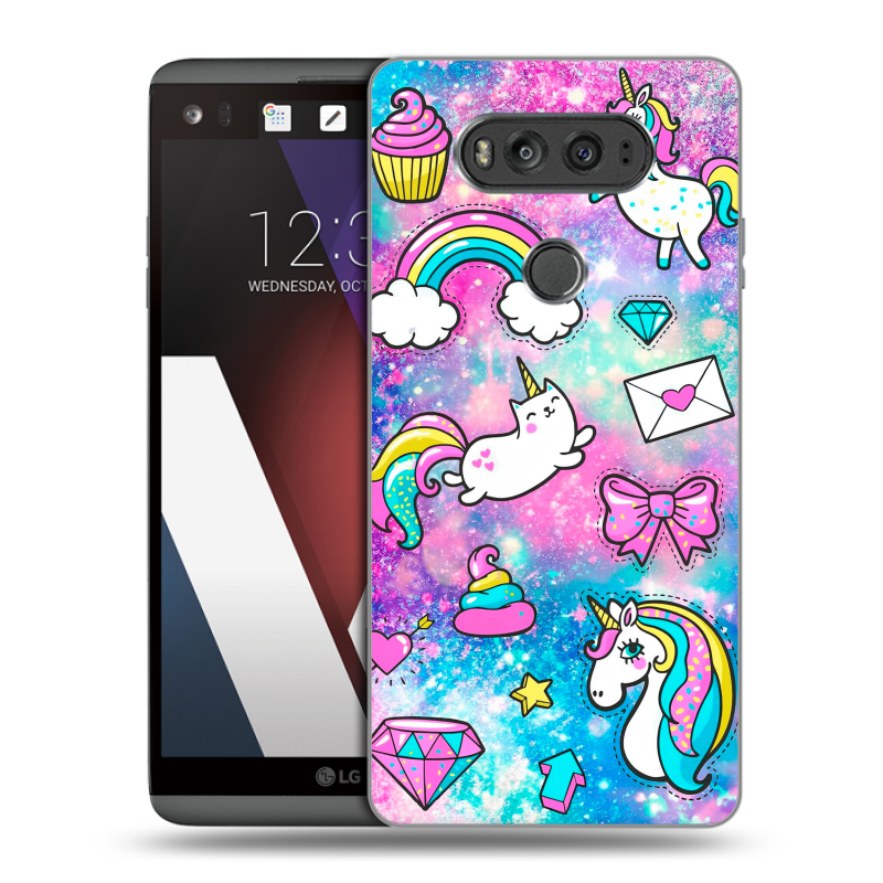 Пластиковый чехол на LG V20 с принтом Единороги Пластиковый чехол на LG V20 с принтом Единороги