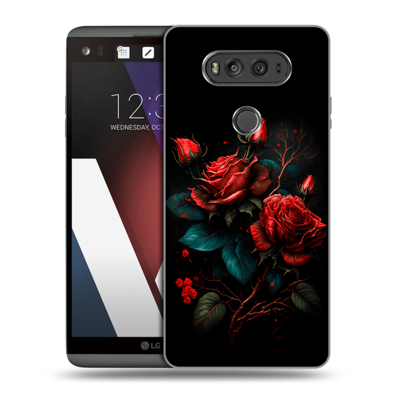 Пластиковый чехол на LG V20 с принтом Розы красные Пластиковый чехол на LG V20 с принтом Розы красные