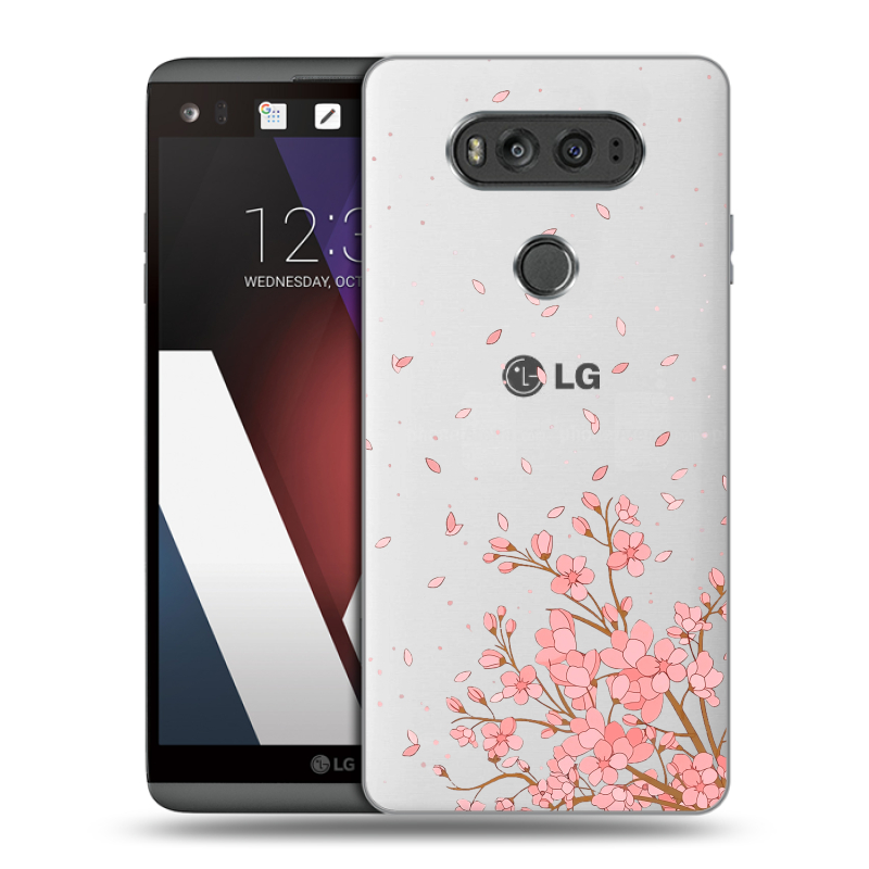 Пластиковый чехол на LG V20 с принтом Ветка сакуры Пластиковый чехол на LG V20 с принтом Ветка сакуры