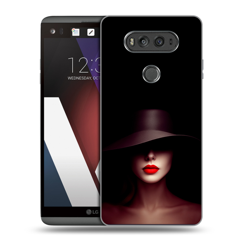Пластиковый чехол на LG V20 с принтом Девушка в шляпе Пластиковый чехол на LG V20 с принтом Девушка в шляпе