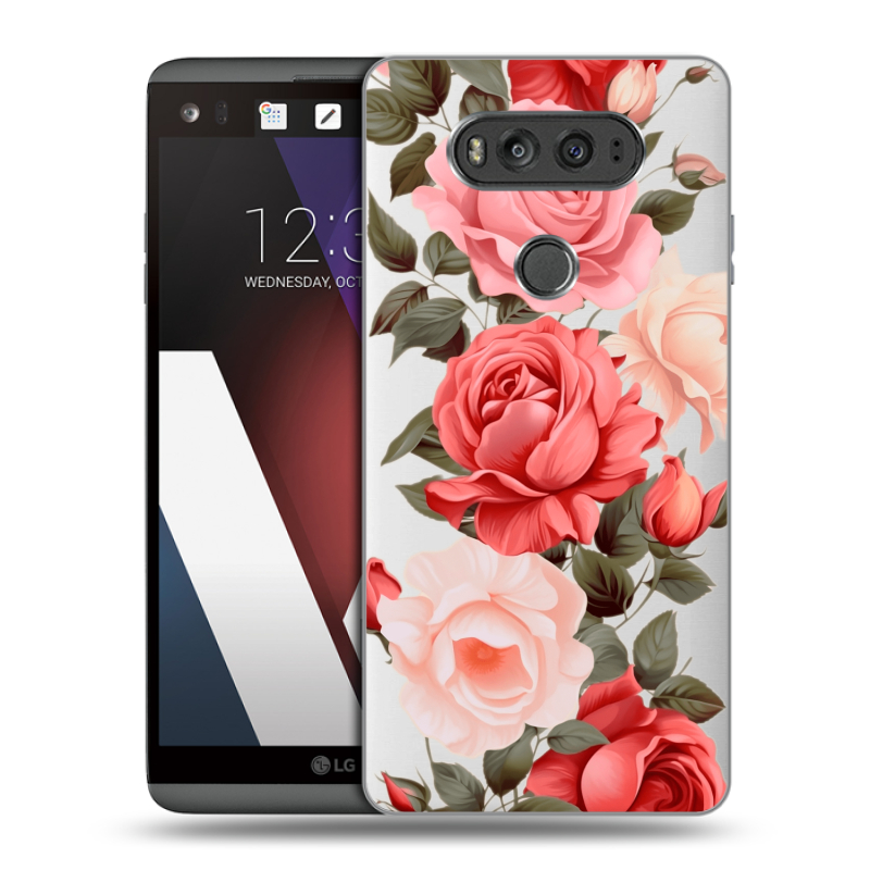 Пластиковый чехол на LG V20 с принтом Розы Пластиковый чехол на LG V20 с принтом Розы