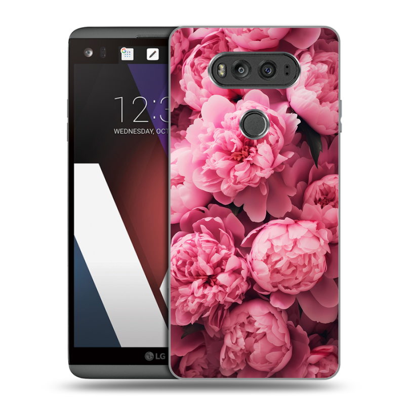 Пластиковый чехол на LG V20 с принтом цветы пионы Пластиковый чехол на LG V20 с принтом цветы пионы