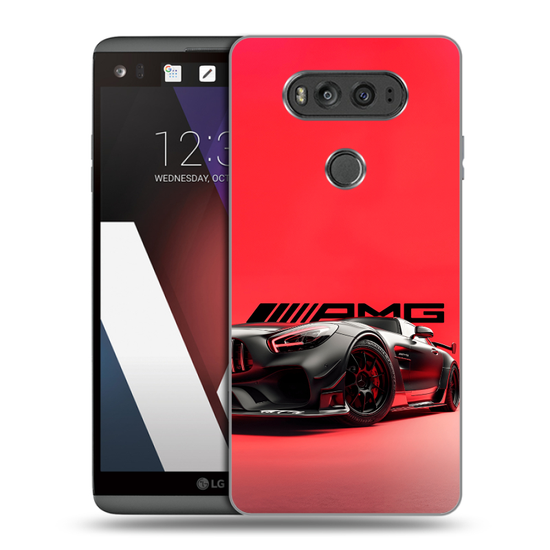 Пластиковый чехол на LG V20 с принтом Мерседес Mercedes AMG Пластиковый чехол на LG V20 с принтом Мерседес Mercedes AMG