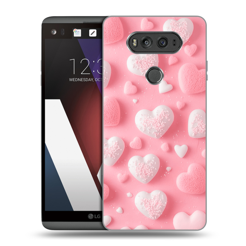 Пластиковый чехол на LG V20 с принтом Сердечки Пластиковый чехол на LG V20 с принтом Сердечки