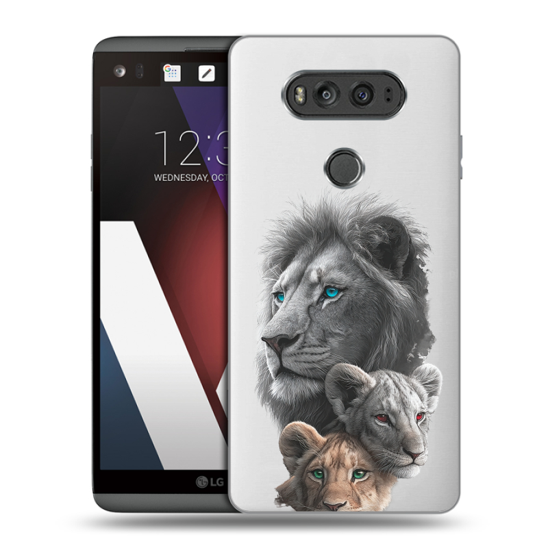 Пластиковый чехол на LG V20 с принтом Львы Пластиковый чехол на LG V20 с принтом Львы