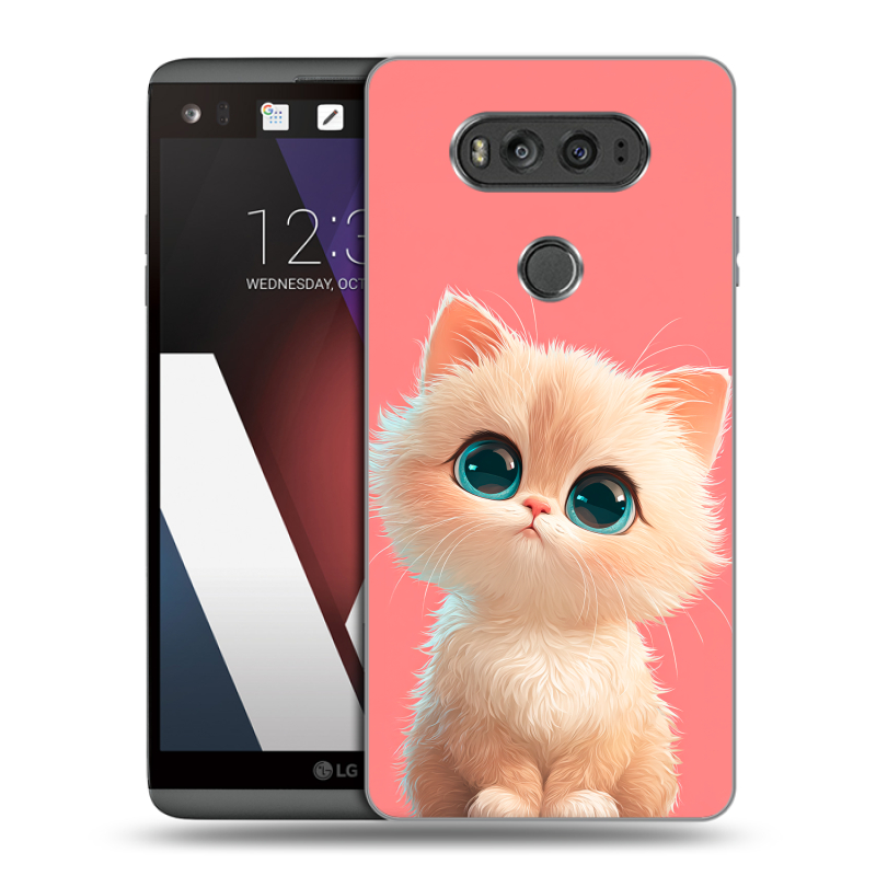 Пластиковый чехол на LG V20 с принтом Розовый котенок Пластиковый чехол на LG V20 с принтом Розовый котенок