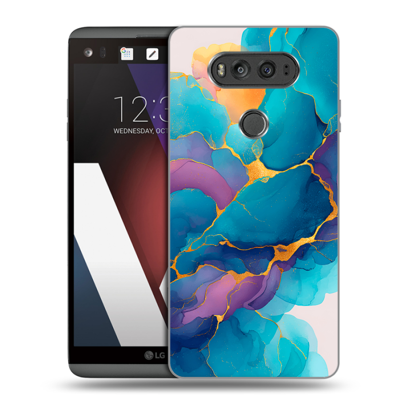 Пластиковый чехол на LG V20 с принтом Мрамор блестки Пластиковый чехол на LG V20 с принтом Мрамор блестки