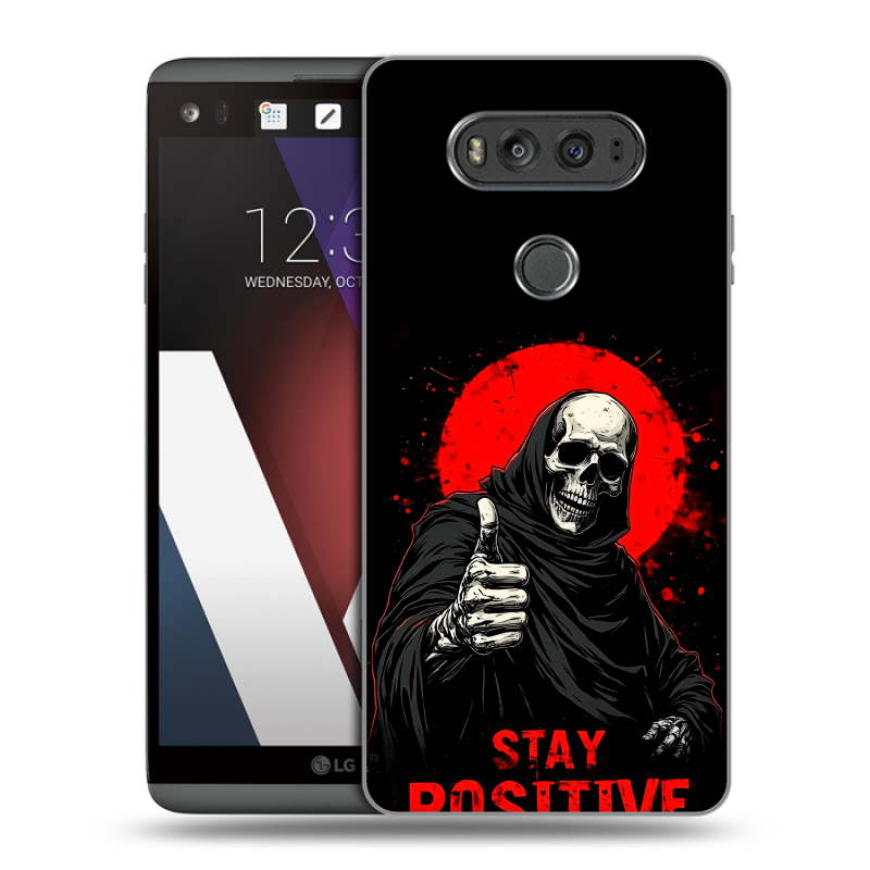 Пластиковый чехол на LG V20 с принтом смешной скелет Пластиковый чехол на LG V20 с принтом смешной скелет