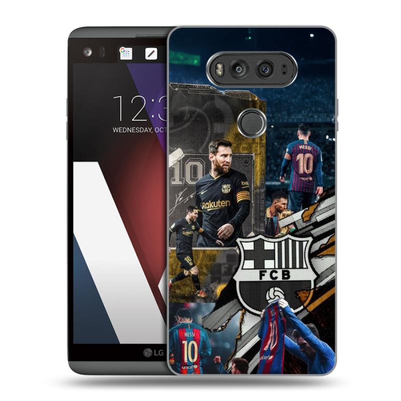 Пластиковый чехол на LG V20 с принтом Messi Barcelona Пластиковый чехол на LG V20 с принтом Messi Barcelona