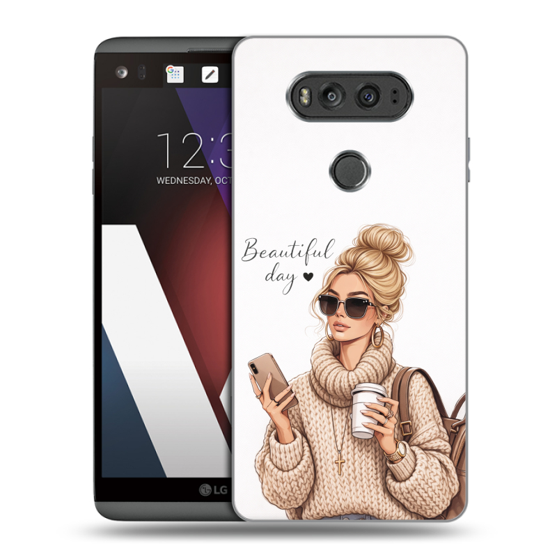 Пластиковый чехол на LG V20 с принтом женский Пластиковый чехол на LG V20 с принтом женский
